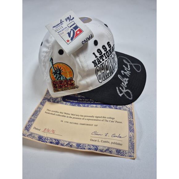 Vintage 1996 Kentucky Wildcats The Game SnapBack Hat Signed Walter Mccarty Coa - Picture 1 of 6